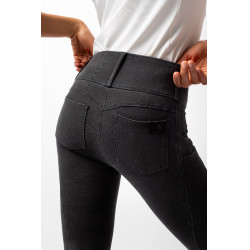 Pantalón Horze Carolyn denim fullgrip mujer Negro