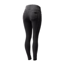 Pantalón Horze Carolyn denim fullgrip mujer Negro