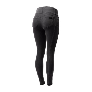 Pantalón Horze Carolyn denim fullgrip mujer Negro
