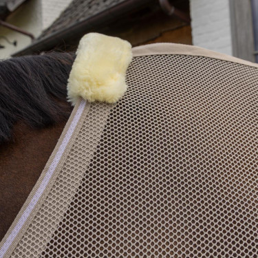 Manta antimoscas con protección ventral Comfort Kentucky Beige a cuadros