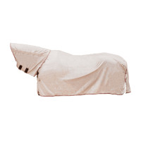 Manta antimoscas Comfort Classic con cubrecuellos y panza Kentucky Beige / burdeos