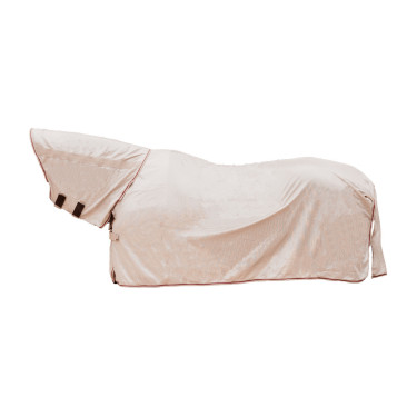 Manta antimoscas Comfort Classic con cubrecuellos y panza Kentucky Beige / burdeos Manta antimoscas Comfort Classic con cubrecuellos y panza Kentucky Beige / burdeos