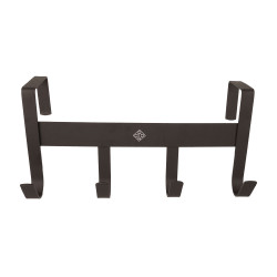 Soporte para bridas de metal mate con 4 ganchos Grooming Deluxe Negro