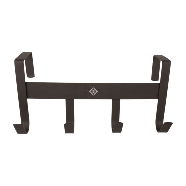 Soporte para bridas de metal mate con 4 ganchos Grooming Deluxe Negro