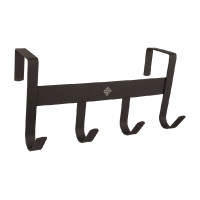 Soporte para bridas de metal mate con 4 ganchos Grooming Deluxe Negro
