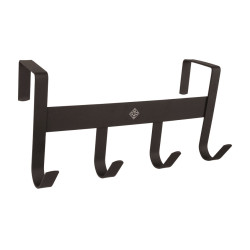 Soporte para bridas de metal mate con 4 ganchos Grooming Deluxe Negro