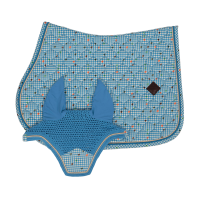 Manta de salto Velvet pata de gallo Kentucky Marino / colorido