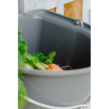 Comedero HIPPOTONIC con Ganchos y Asa Gris oscuro