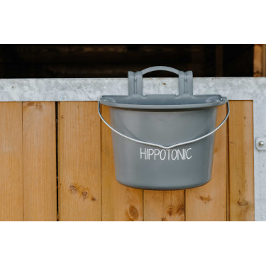 Comedero HIPPOTONIC con Ganchos y Asa Gris oscuro