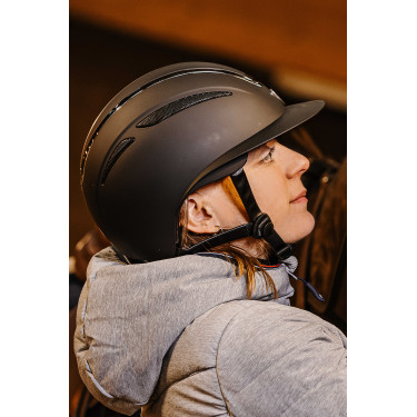 Casco EQUITHEME Agris visera ancha Negro plateado Casco EQUITHEME Agris visera ancha Negro plateado