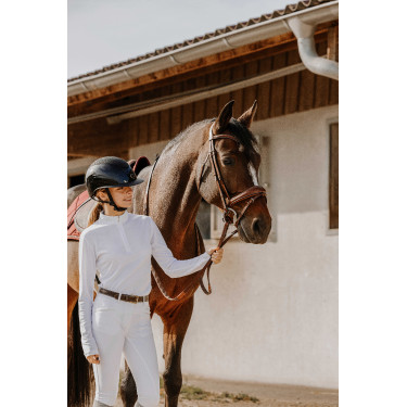 Polo de malla Equithème Buffy Blanco Polo de malla Equithème Buffy Blanco