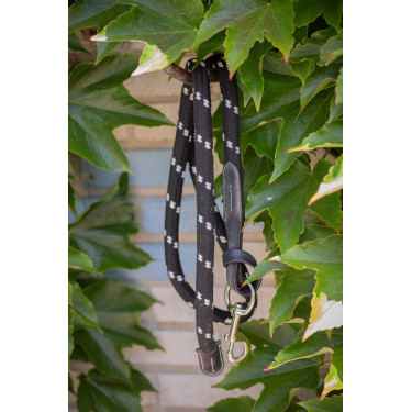 Longe Penélope Cuerda y cuero Negro