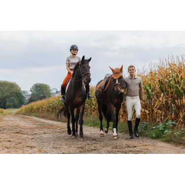 Camiseta EQUITHÈME Marion Gris pardo Marrón