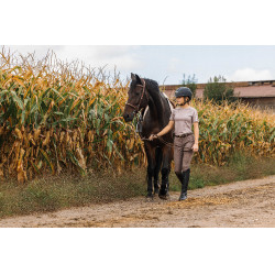 Camiseta EQUITHÈME Marion Gris pardo Marrón