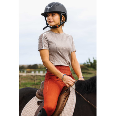 Camiseta EQUITHÈME Marion Gris pardo Marrón