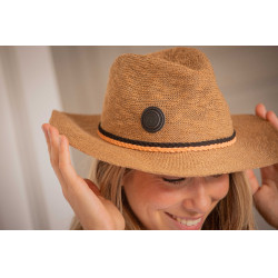 Sombrero Eden de Penelope Rafia Camello Marrón