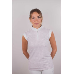 Polo de concurso Pénélope Seville Blanco / logotipo rosa