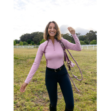 Camiseta interior LeMieux de malla Philippa para mujer Fondant