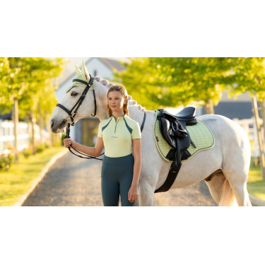 LeMieux Cuadra GP de Ante Reflectante Macarrón