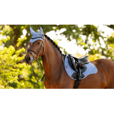 LeMieux Cuadra GP de Ante Reflectante Azul empolvado LeMieux Cuadra GP de Ante Reflectante Azul empolvado