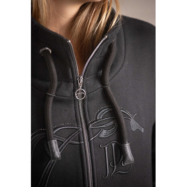 Sudadera Pénélope Native con strass Negro