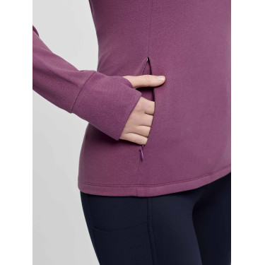 Forro polar con cuello de cremallera LeMieux Frances para mujer Malva Forro polar con cuello de cremallera LeMieux Frances para mujer Malva