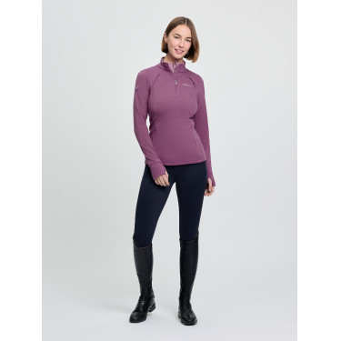 Forro polar con cuello de cremallera LeMieux Frances para mujer Malva Forro polar con cuello de cremallera LeMieux Frances para mujer Malva