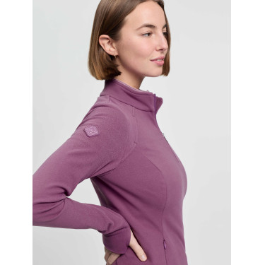 Forro polar con cuello de cremallera LeMieux Frances para mujer Malva Forro polar con cuello de cremallera LeMieux Frances para mujer Malva
