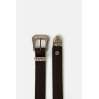 Cinturón western Horze Blaze de cuero Castaño Marrón