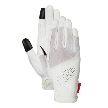 Guantes de equitación B Vertigo Lux Blanco brillante