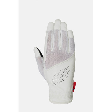 Guantes de equitación B Vertigo Lux Blanco brillante