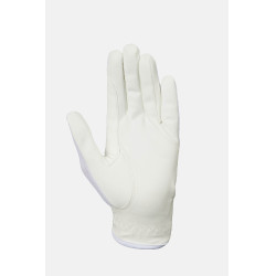 Guantes de equitación Horze Ally de malla Blanco brillante