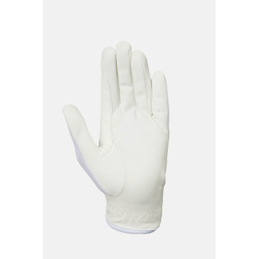 Guantes de equitación Horze Ally de malla Blanco brillante