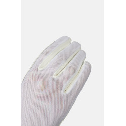 Guantes de equitación Horze Ally de malla Blanco brillante