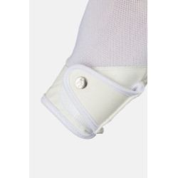 Guantes de equitación Horze Ally de malla Blanco brillante