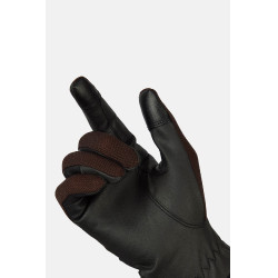 Guantes de equitación Horze Ally de malla Marrón café