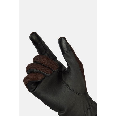 Guantes de equitación Horze Ally de malla Marrón café