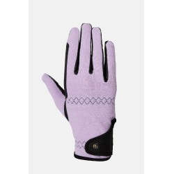 Guantes de equitación Horze Young Rider Romy Escarcha de lavanda Rosa