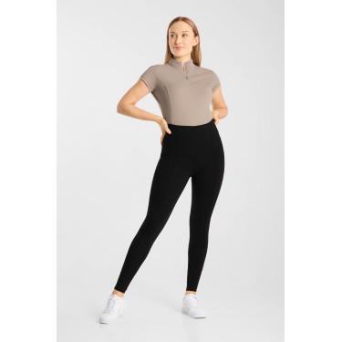 Leggings de equitación full grip Horze Katharina efecto adelgazante para mujer Negro