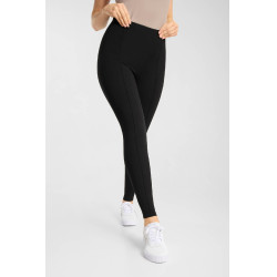 Leggings de equitación full grip Horze Katharina efecto adelgazante para mujer Negro