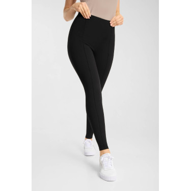 Leggings de equitación full grip Horze Katharina efecto adelgazante para mujer Negro
