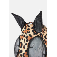 Máscara antimoscas Horze Elastic con cremallera Leopardo Motifs
