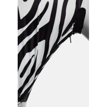 Máscara antimoscas Horze Elastic con cremallera Cebra Motifs