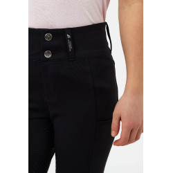 Pantalón de equitación Horze con culera completa Young Rider Evelyn Negro