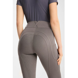 Pantalón de equitación Horze Chara mujer full grip Madera a la deriva