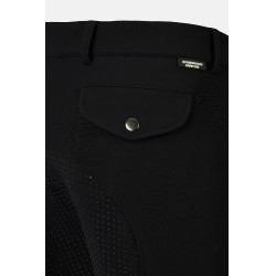 Pantalón de equitación Horze Grand Prix Pro de asiento completo para hombre Negro