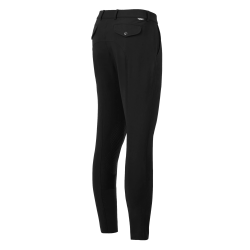 Pantalón de equitación Horze Grand Prix Pro para hombre con grip en las rodillas Negro