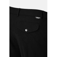 Pantalón de equitación Horze Grand Prix Pro para hombre con grip en las rodillas Negro