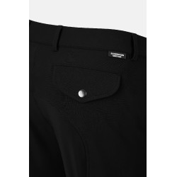 Pantalón de equitación Horze Grand Prix Pro para hombre con grip en las rodillas Negro