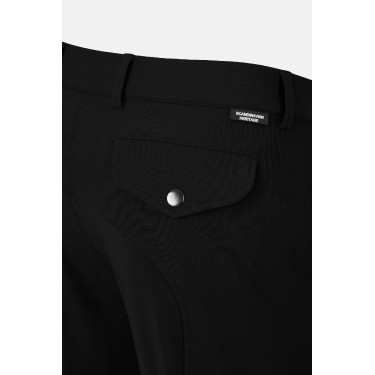 Pantalón de equitación Horze Grand Prix Pro para hombre con grip en las rodillas Negro